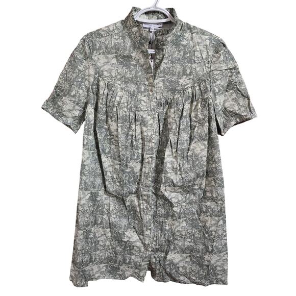 Taylor Tillman New York Green Jungle Toile Dress Women's XS - Picture 1 of 6